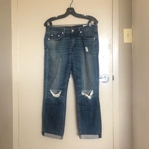 Rag & Bone boyfriend style cropped jeans, size 31